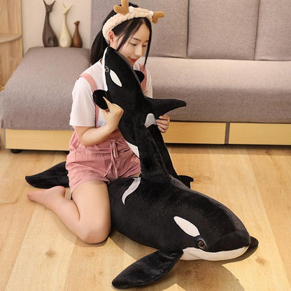 Realistic giant orca plush toy