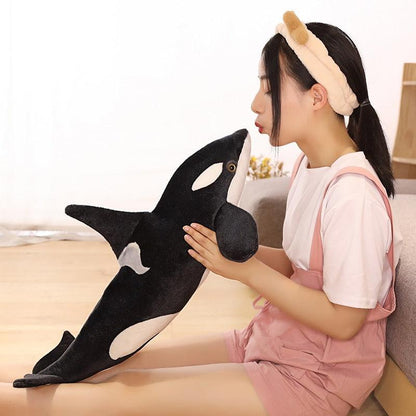 Realistic giant orca plush toy