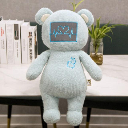 Teddy bear "heartbeat" with ECG line