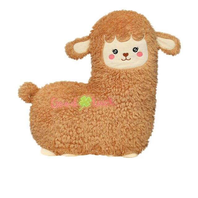 Alpaca plush toy with blanket