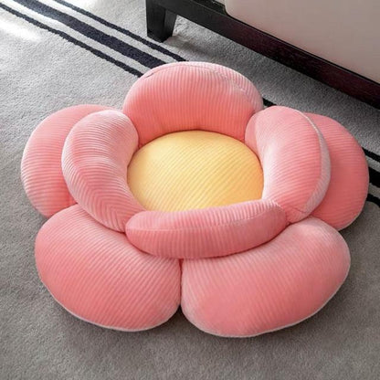 Oreiller de siège à fleurs roses pour Futon Coussin de tapis de sol