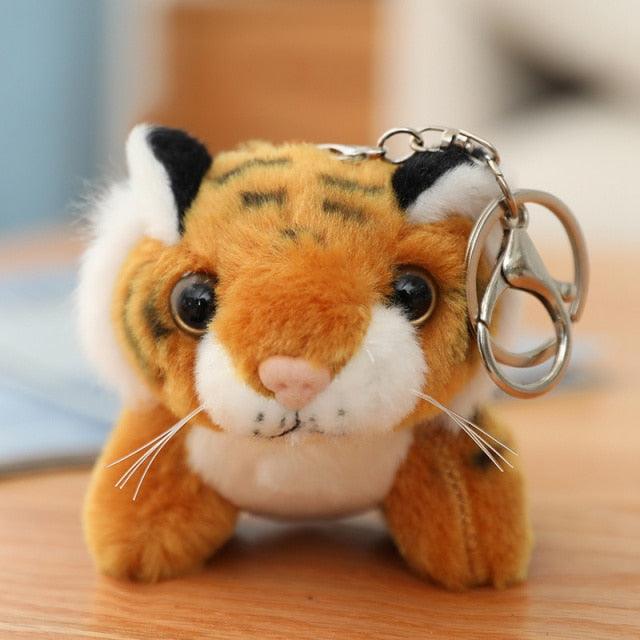 Plush tiger keychain