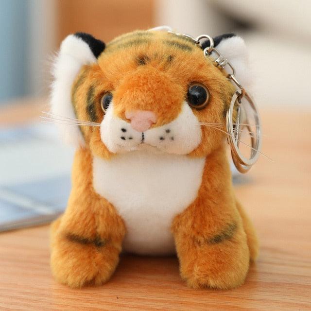 Plush tiger keychain