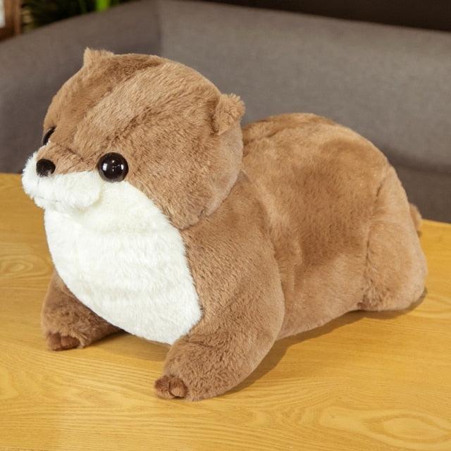 Poupées en peluche réalistes et mignonnes en forme de loutre