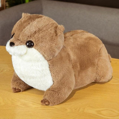 Poupées en peluche réalistes et mignonnes en forme de loutre