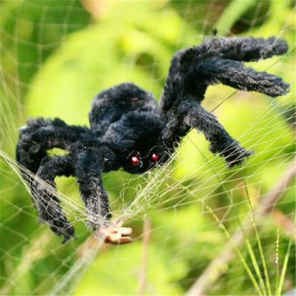 Super grosse araignée noire en peluche