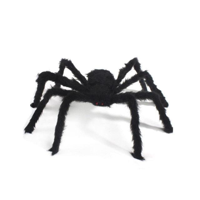 Super big black stuffed spider