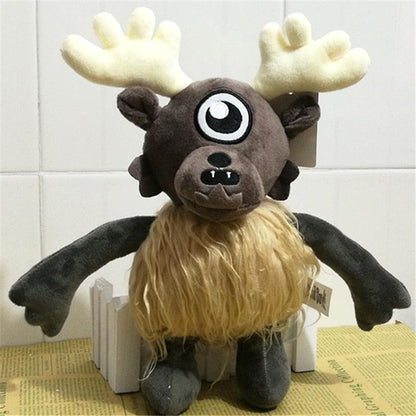 Peluche cerf géant borgne