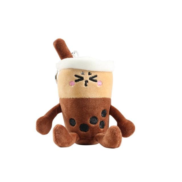 Cute Plush Milk Tea Cup Keychain