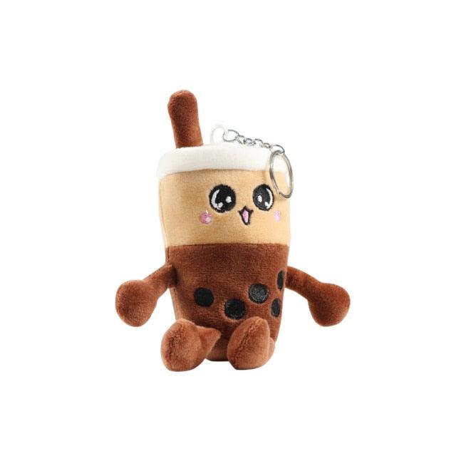 Cute Plush Milk Tea Cup Keychain