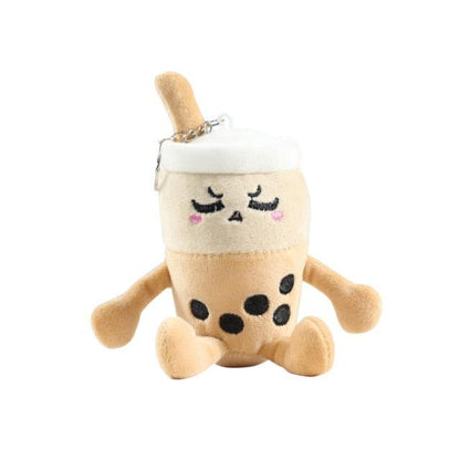 Cute Plush Milk Tea Cup Keychain