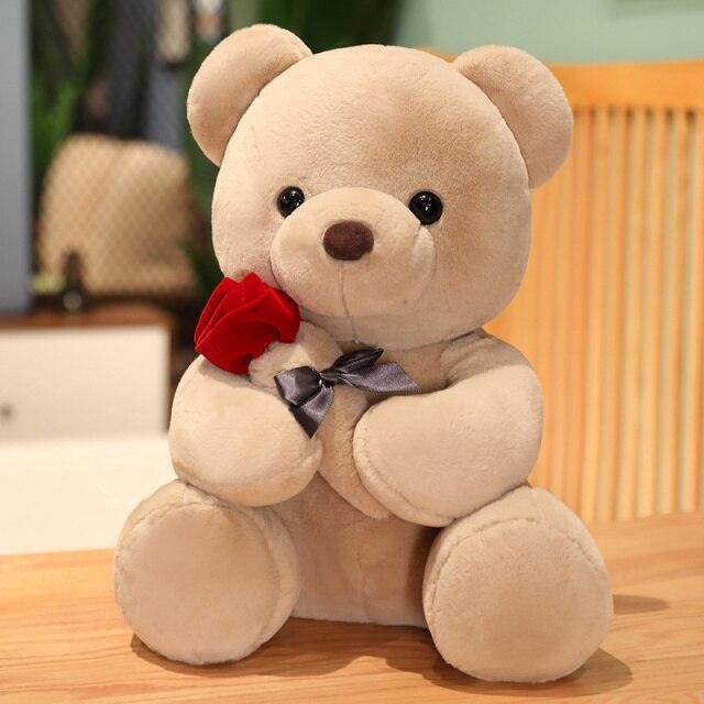 Teddy Bear With Rose Super Soft Plushie