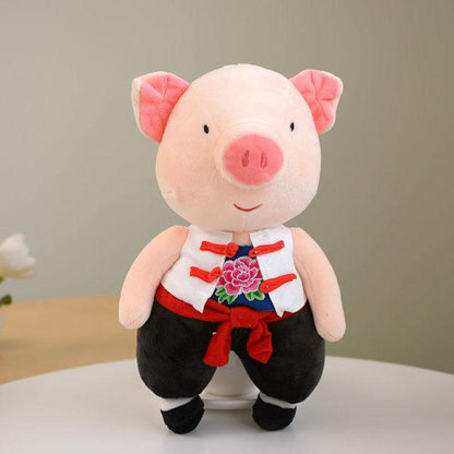 Dressed pig soft toys