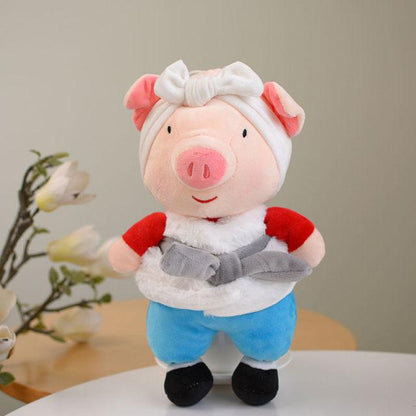 Dressed pig soft toys