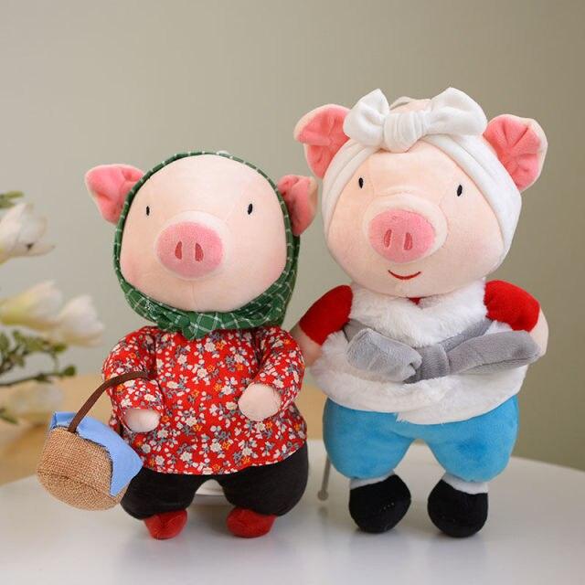 Dressed pig soft toys