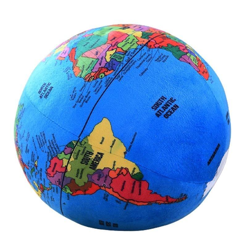 Peluche globe terrestre carte du monde