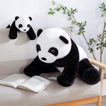 Grand Panda Kawaii assis en peluche