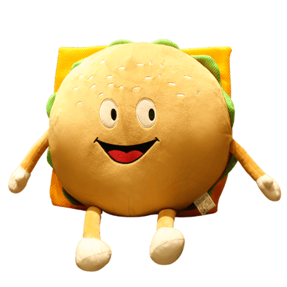 Happy hamburger friend