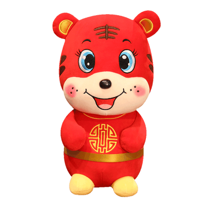 Cute God of Wealth Tiger Plush Toy