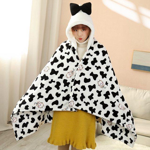 Cow and Teddy Bear Plush Blankets