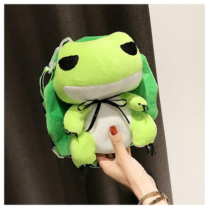 Mignon sac à dos de voyage grenouille verte