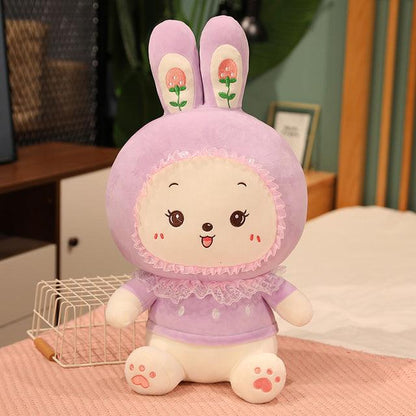 Smiling long-eared rabbit soft toys