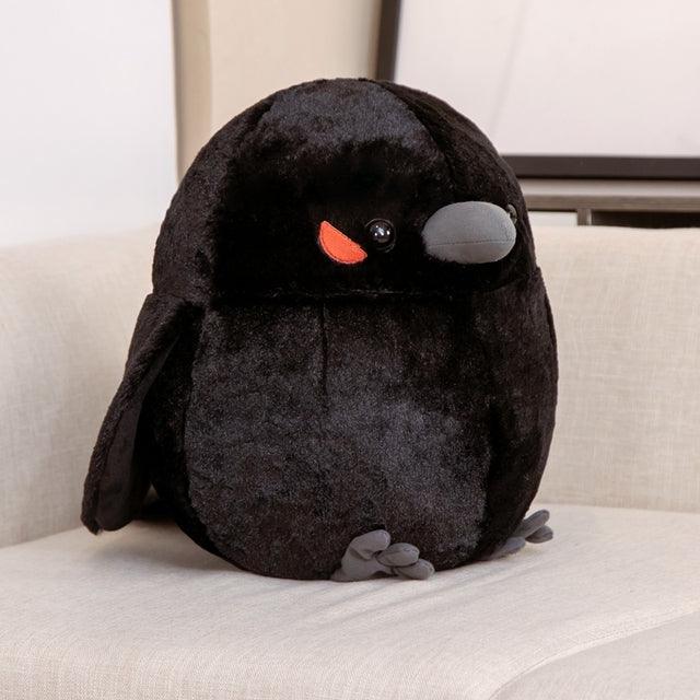 Cartoon Crow Sparrow Plush Pillow