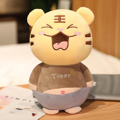 Peluches Tigre debout expressif