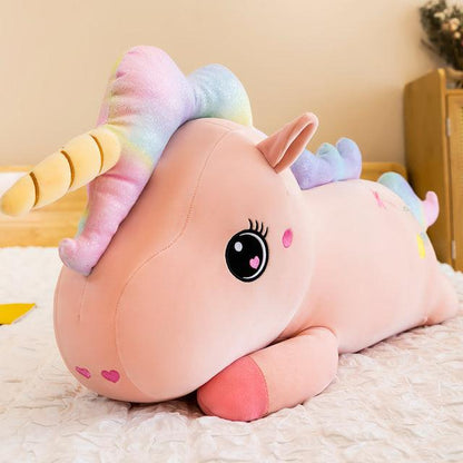 Rainbow unicorn soft toy