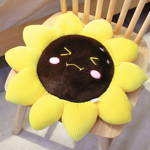 Cute expressive sunflower cushions