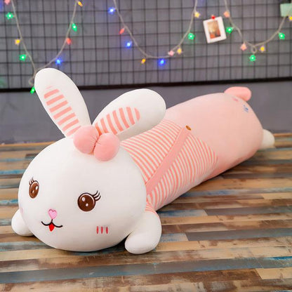 Huge and long rabbit plush pillow