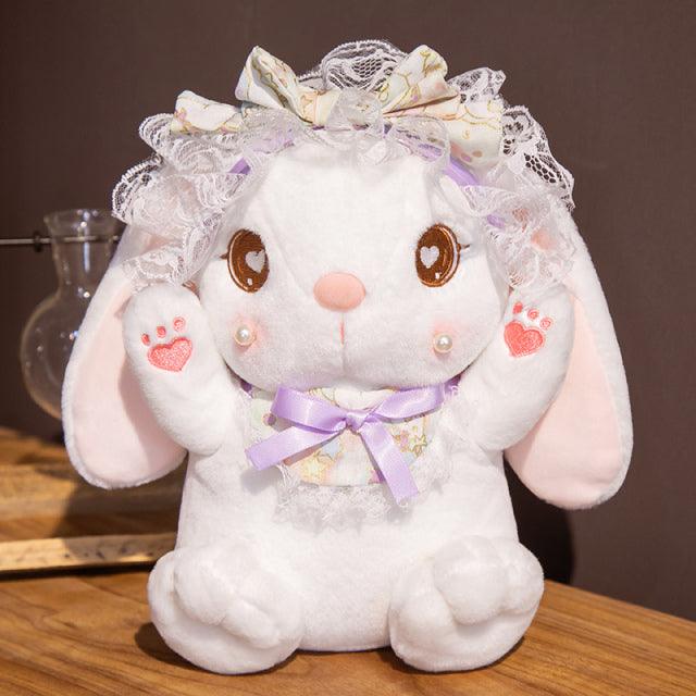 Sitting long-eared rabbit plush toy