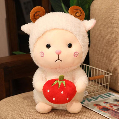 Mianyang Plush Toys Sitting Holding Strawberries