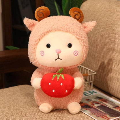 Mianyang Plush Toys Sitting Holding Strawberries