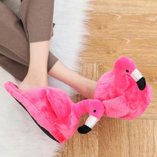 Flamingo Plush Slippers