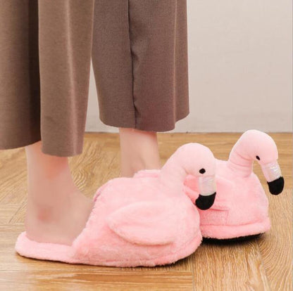 Flamingo Plush Slippers