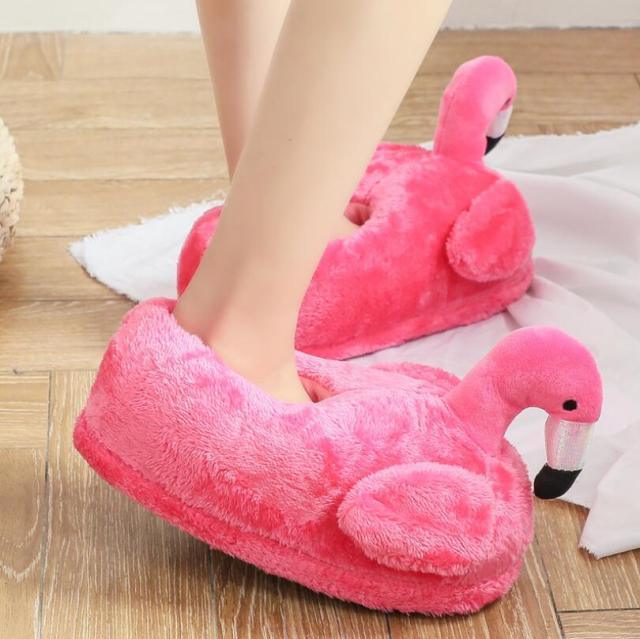 Flamingo Plush Slippers