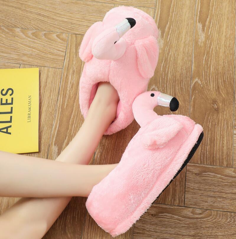 Flamingo Plush Slippers