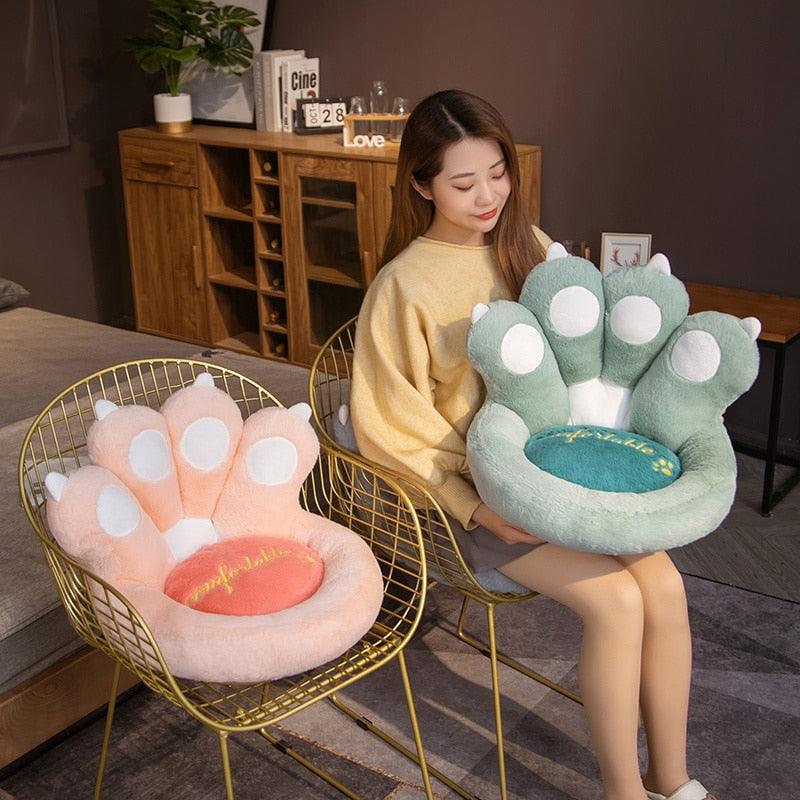 Plush Cat Paw Pet Seat Pillow