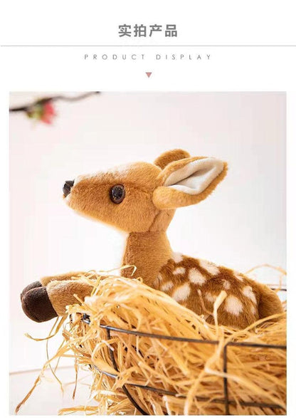 Realistic baby deer plush toy