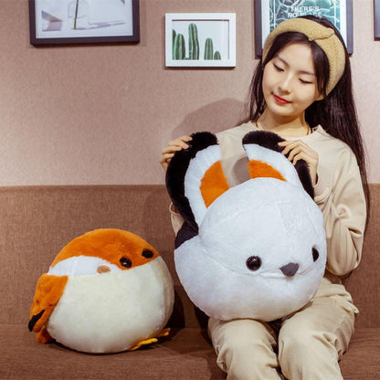 Cute chubby sparrow plush toy