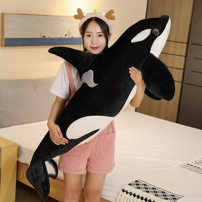 Gigantic orca plush toy