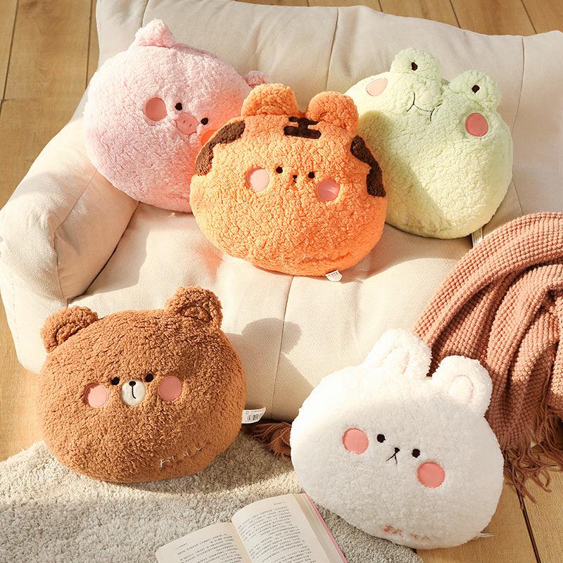 Kawaii Cartoon Animal Pillow Round Plush Toys