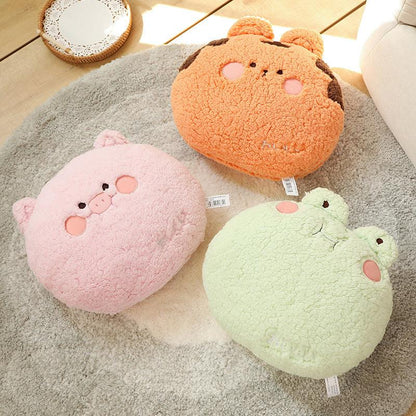 Kawaii Cartoon Animal Pillow Round Plush Toys