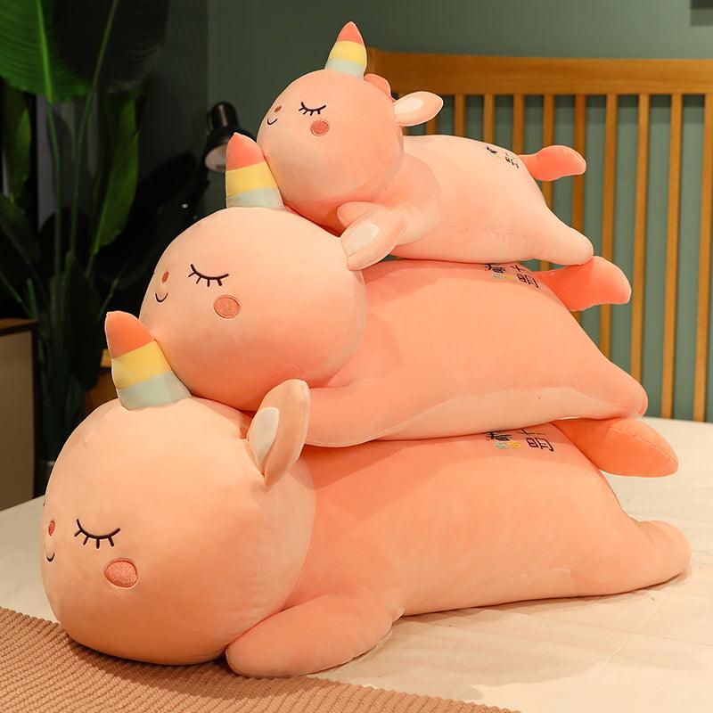 Pink Unicorn Long Plush Pillow