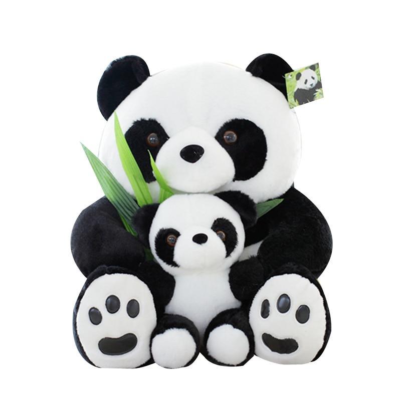 Peluche Panda Mère et Bébé Assis - Peluche Center | Boutique Doudou & Peluches