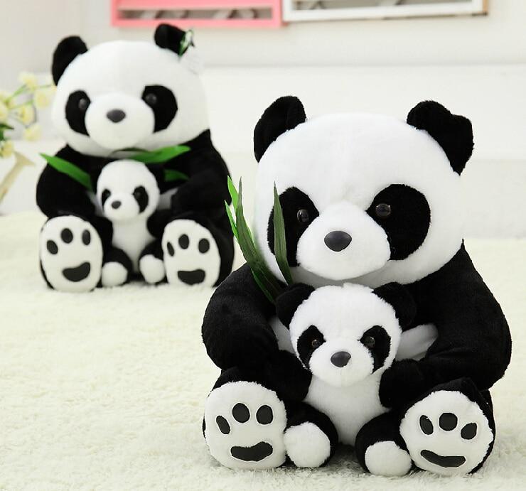 Peluche Panda Mère et Bébé Assis - Peluche Center | Boutique Doudou & Peluches