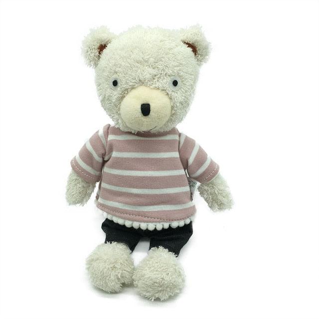 9.5" - 19.5" Kawaii Soft Stripe Clothes Bear Plush Toys