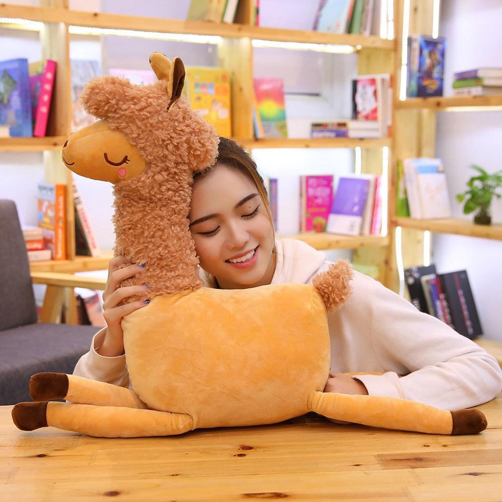 Extra Cute Sleeping Alpaca Plush